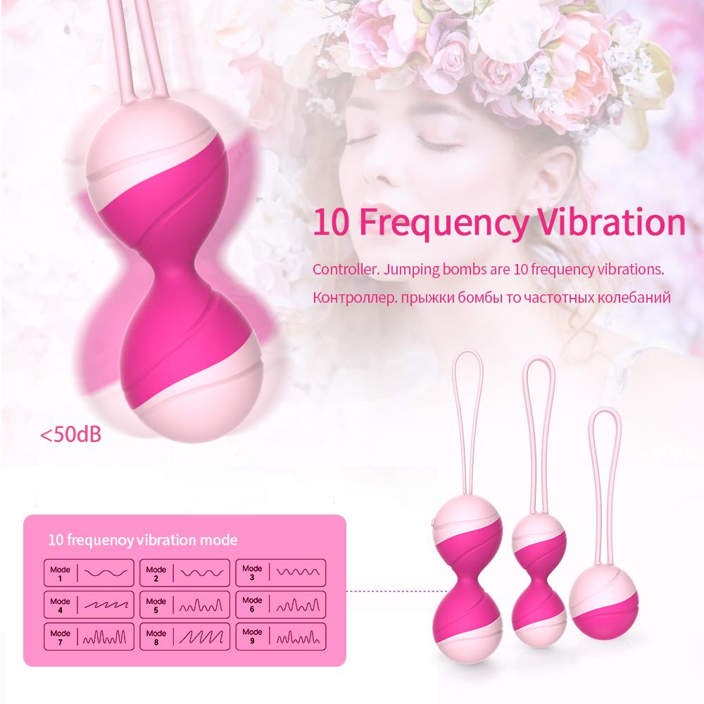 Kegel – Women's vibrating ball, sex toy, with remote control, vaginal tightening exercise, Ben Wa