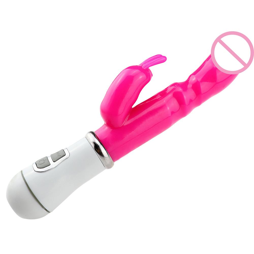 Adult female waterproof dildo vibrator, sex toy, double handle, for masturbation, rabbit