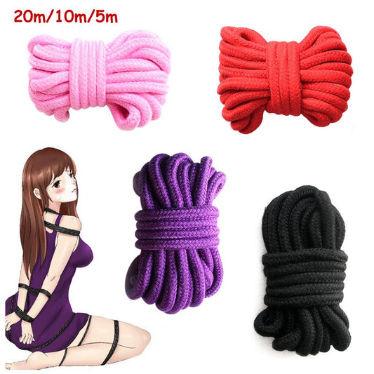 20 m/10 m/5 m Soft Cotton Rope For Female Couple Sex Product Slaves BDSM Bondage Adult Games Binding