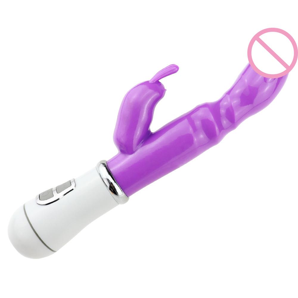 Adult female waterproof dildo vibrator, sex toy, double handle, for masturbation, rabbit