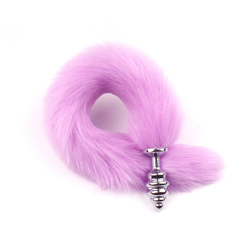 Sex Toys for Woman Cosplay Fox Mask Tail Anal Plug Metal Anus Butt Plug Mask Half Cat Mask Party