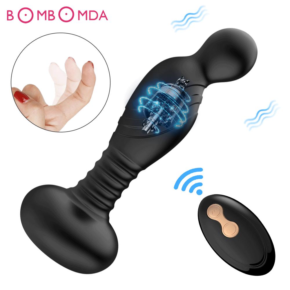 Men's prostate massage vibrator, buckle, anal plug, silicone, waterproof, stimulator, hip sex toy