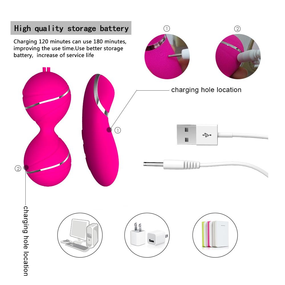 Female vibrating egg vaginal tension sports Ben Wa ball, Kegel vibrating ball remote control geisha