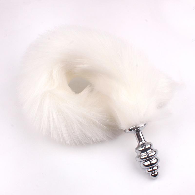 Sex Toys for Woman Cosplay Fox Mask Tail Anal Plug Metal Anus Butt Plug Mask Half Cat Mask Party