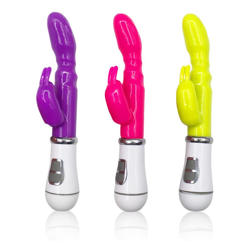 Adult female waterproof dildo vibrator, sex toy, double handle, for masturbation, rabbit