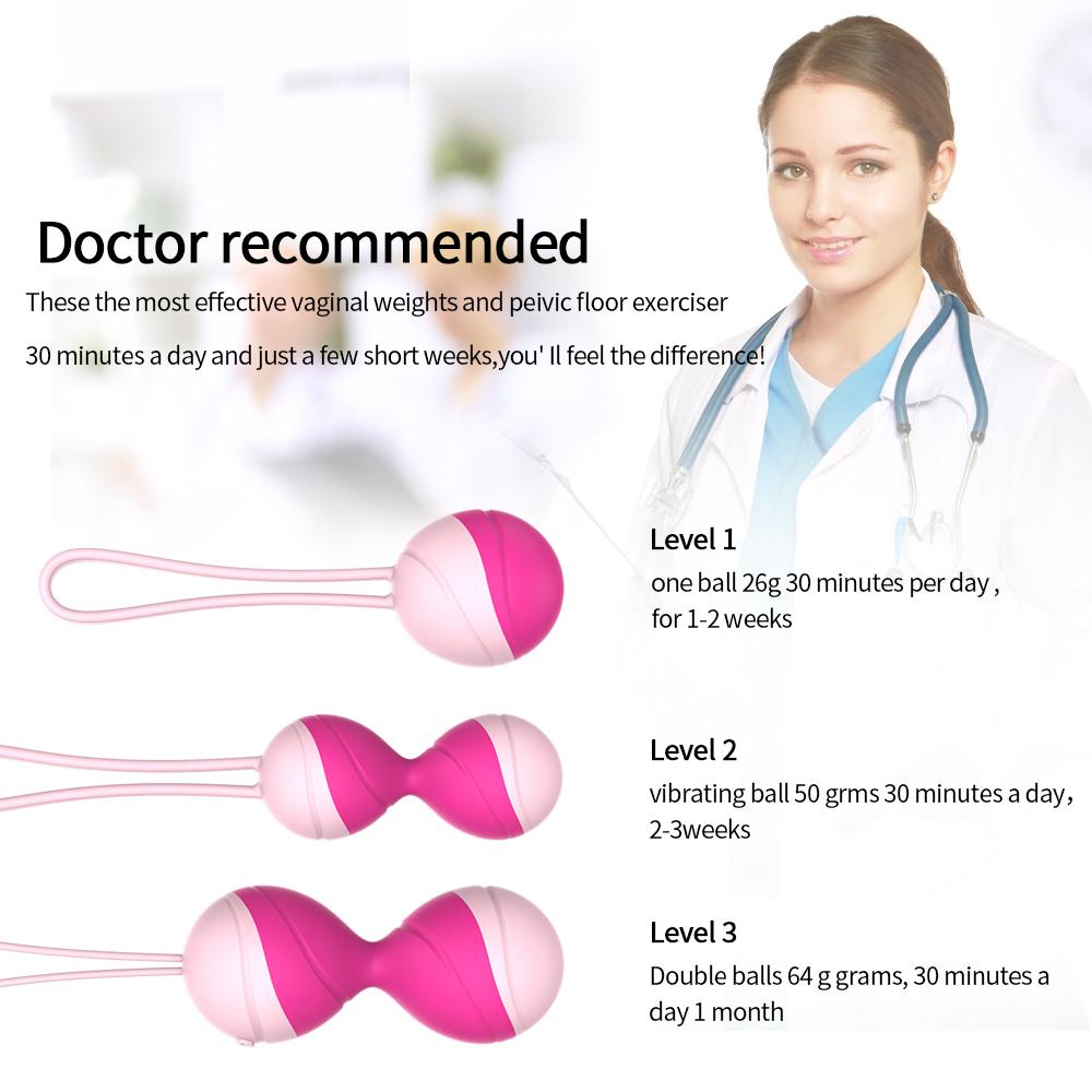 Kegel – Women's vibrating ball, sex toy, with remote control, vaginal tightening exercise, Ben Wa