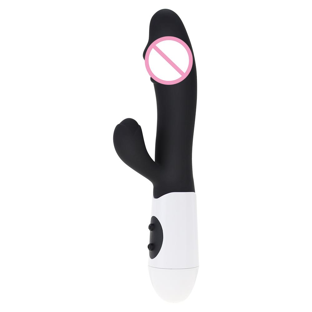 G-spot - rabbit shaped female sex toy, vibrating dildo, clitoris and vagina massager, double