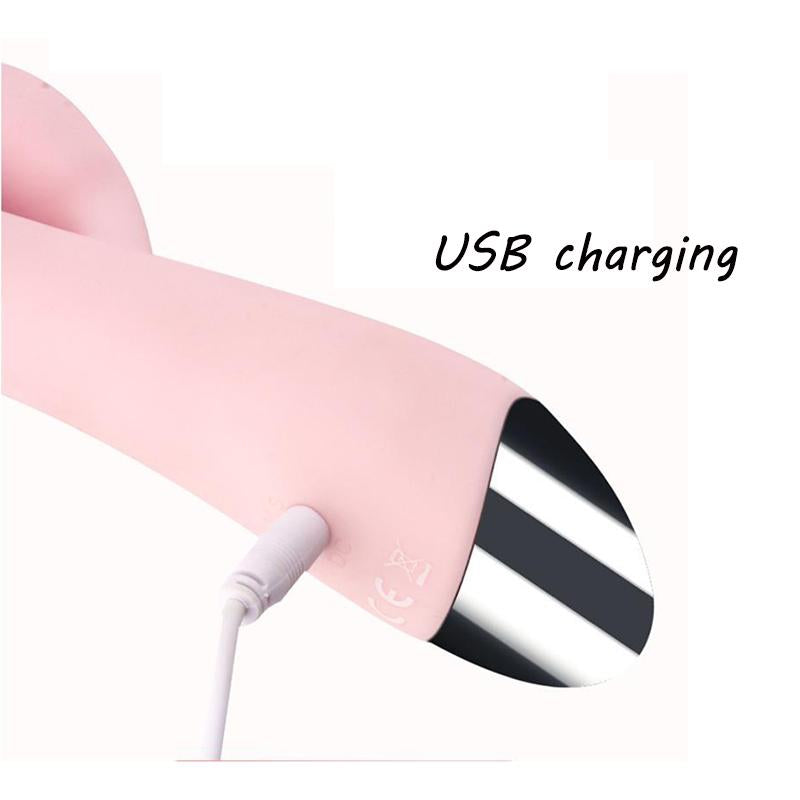 USB Charged wibrator G Spot Stick AV wibratory wodoodporny stymulator łechtaczki wibrator Dildo Sex