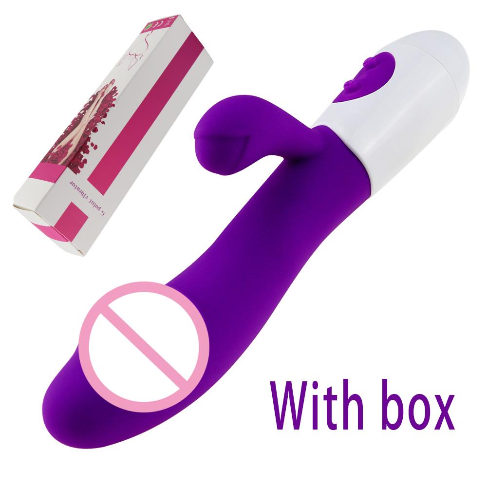 G-spot - rabbit shaped female sex toy, vibrating dildo, clitoris and vagina massager, double