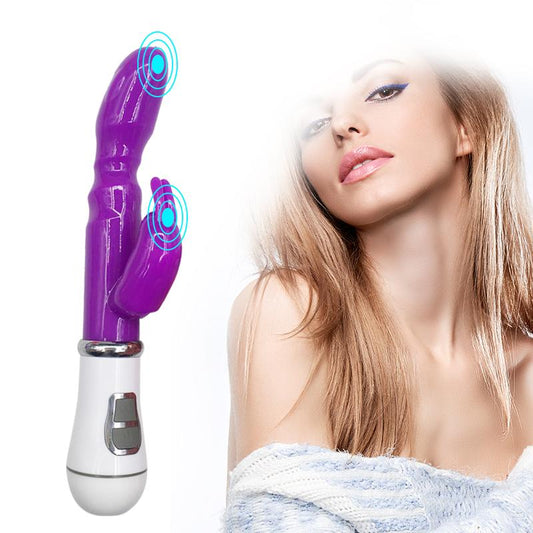 Adult female waterproof dildo vibrator, sex toy, double handle, for masturbation, rabbit