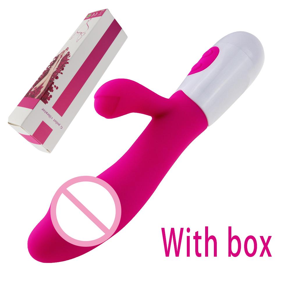 G-spot - rabbit shaped female sex toy, vibrating dildo, clitoris and vagina massager, double