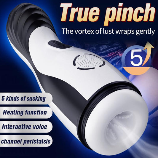 Men's automatic masturbator, straw, vaginal vibrator, masturbation cup, vagina, heating bag, adult