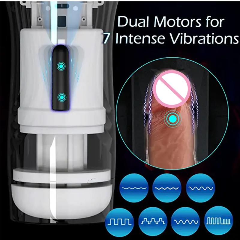 2022 Automatic retractable male masturbation cup vibrator tube masturbation product adult sex toy