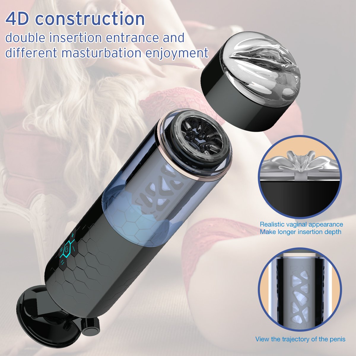 2022 Male retractable automatic rotary masturbator, sex toy, suction cup