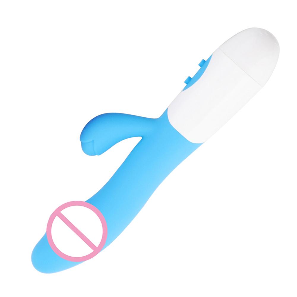 G-spot - rabbit shaped female sex toy, vibrating dildo, clitoris and vagina massager, double